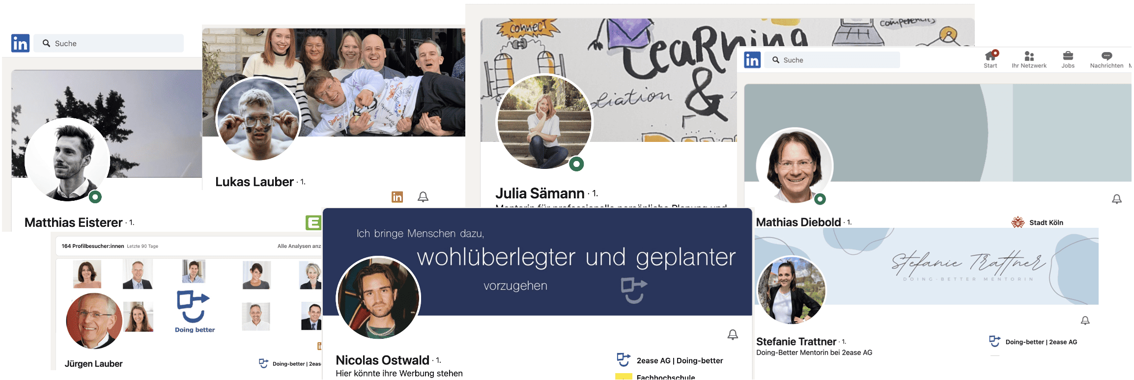Doing-better Mentoren auf LinkedIn