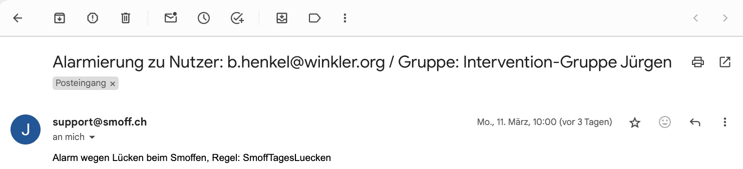 Smoffen Alarmierung